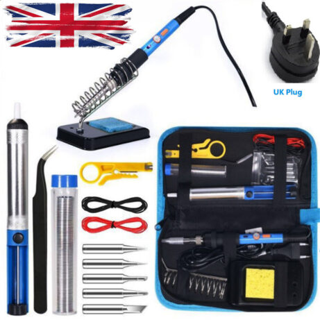 60W Soldering Iron Kit Electronics Welding Irons Solder Tools Adjustable Temp UK - Image 9