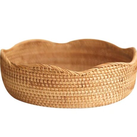 Woven Rattan Snack Basket - Image 4