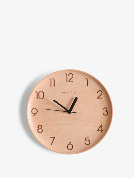 Nordic Beech Wood Silent Wall Clock