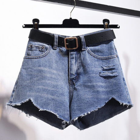 Women’s Irregular Denim Shorts - Stylish and Unique - Image 3