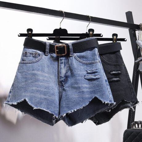 Women’s Irregular Denim Shorts - Stylish and Unique