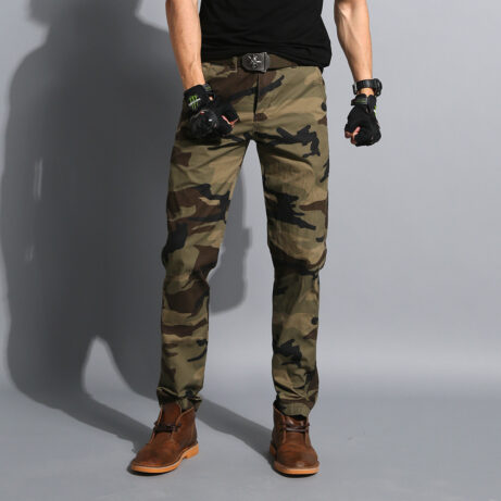 Men's Camouflage Slim-fit Work Trousers - Image 3