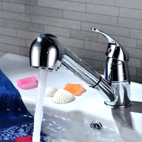 Chrome Kitchen Tap Faucet Pull Out Spray Shower Head - Image 2