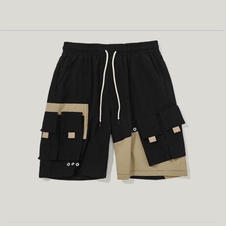 Men's Classic Loose Shorts Workwear Casual Shorts Stitching Pocket Sportswear Shorts - Image 4