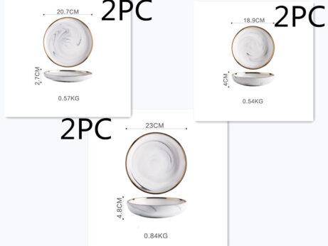 Marble Tableware Set: Bowls and Plates - Image 9