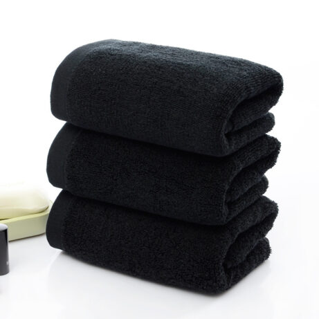 Black Cotton Towels (21 Strands)