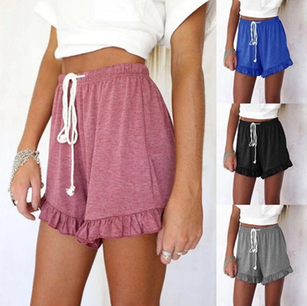 Drawstring Ruffled Shorts – Chic & Comfortable