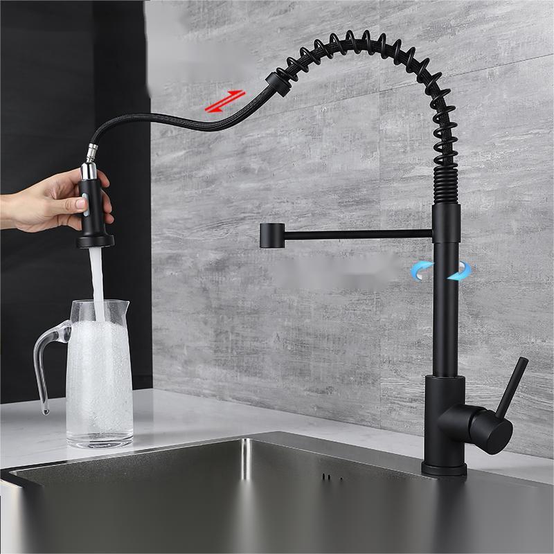 Telescoping Stainless Steel Kitchen Faucet