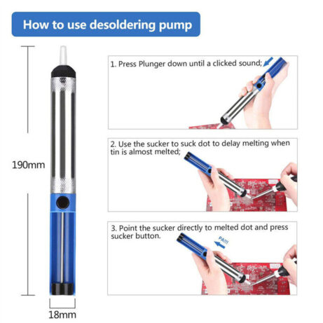 60W Soldering Iron Kit Electronics Welding Irons Solder Tools Adjustable Temp UK - Image 2