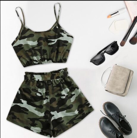 European & American Style Sexy High Waist Camouflage Two-Piece Suit - Image 7