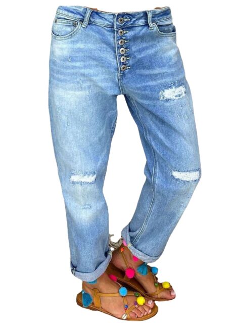 High-Waisted Slim Straight Daddy Jeans - Summer Loose Fit - Image 4