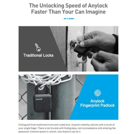 Smart Lock Waterproof L3 Fingerprint Padlock - Image 6