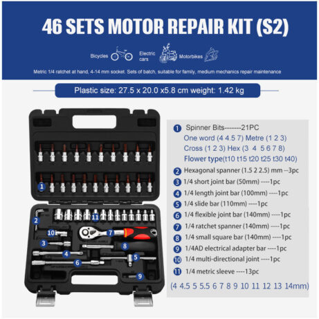 Socket Ratchet Wrench Set Repair Tools - Image 4