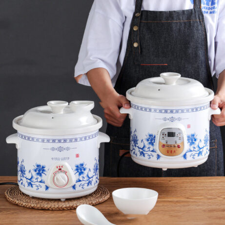 Home White Porcelain Automatic Electric Stew Pot - Image 4