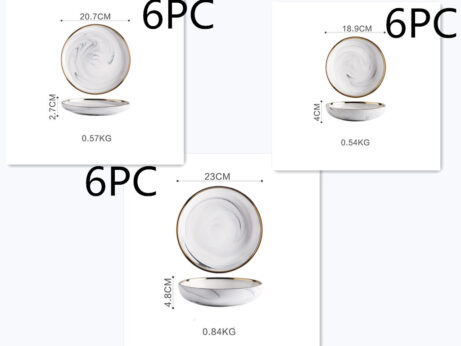 Marble Tableware Set: Bowls and Plates - Image 10