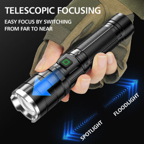 Waterproof LED Flashlight - Rechargeable