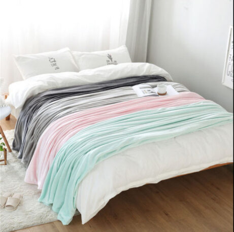 Autumn Winter Cashmere Blanket Solid Color Fake Fur Single Sofa Blankets Tie Dye Plush Warm Fleece Blanket Student Dormitory